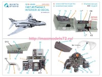 QDS+48485   3D Декаль интерьера для F-4B Phantom II (Academy) (малая версия) (с 3D-печатными деталями) (attach3 85108)